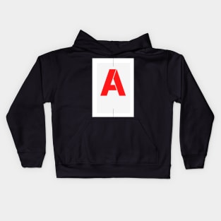 Letter A alphabet Kids Hoodie